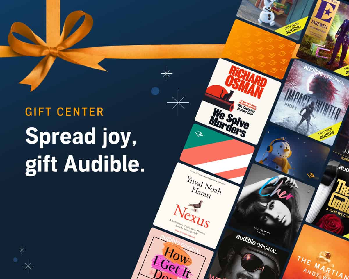 Give a one month gift of Audible to the booklover in your life! New