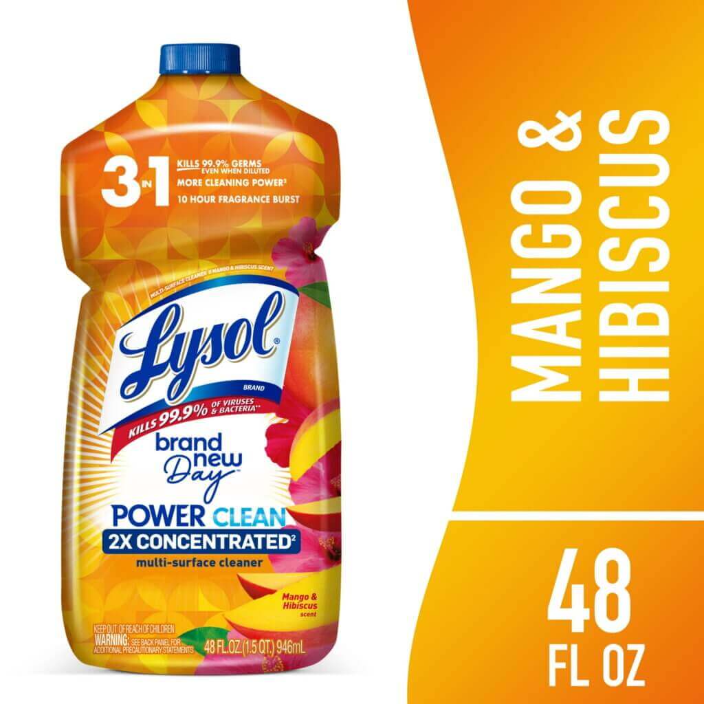 Lysol® Multi-Surface Cleaner - Pourable Brand New Day™ Mango & Hibiscus 9/48 oz.